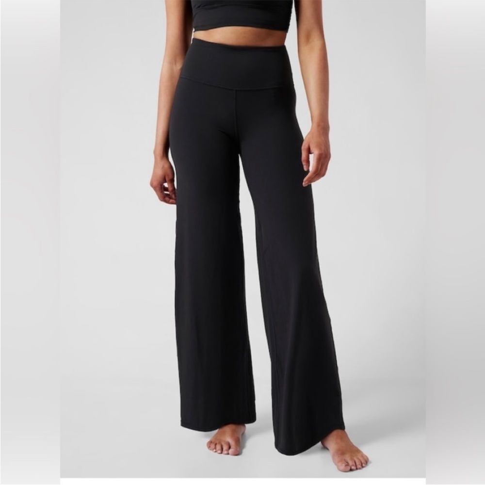 Athleta elation wide leg pant black 3x stretch yoga style sold out plus size